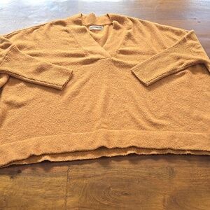 Anthropologie Oversized Long Sleeve V-Neck Sweater Size Large